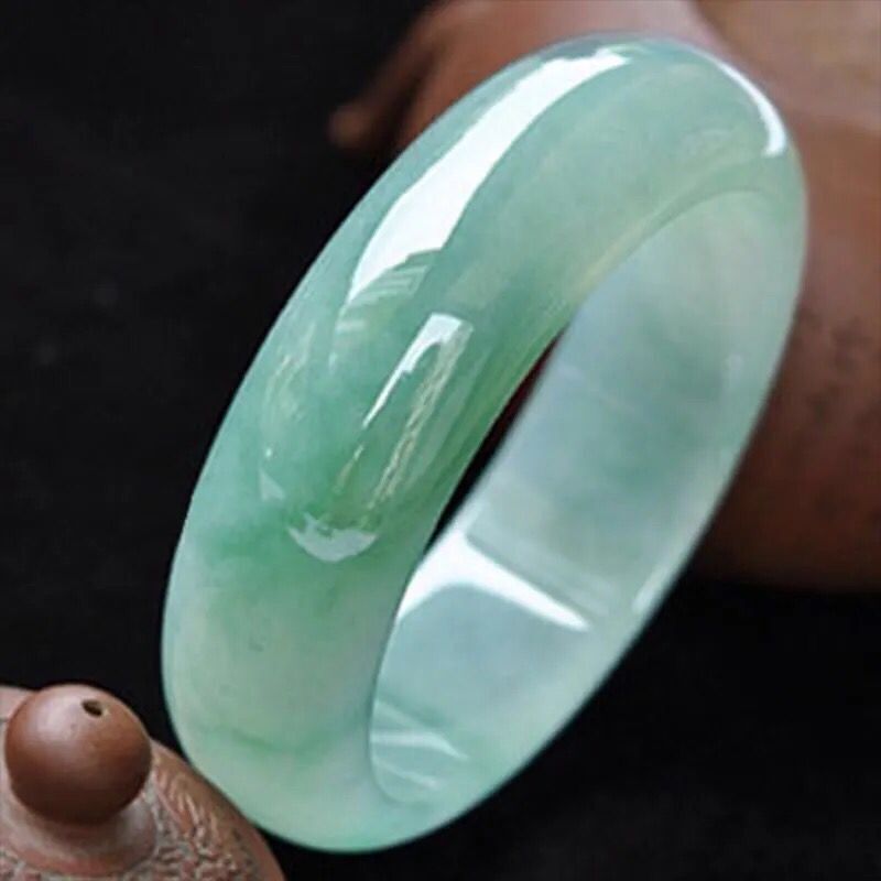 Lighting - Gelang batu giok alami dari Myanmar,
