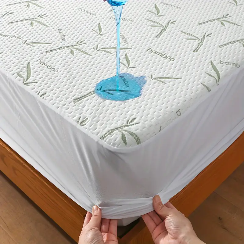 Waterproof Mattress Protector Breathable - 1 Buah Pelindung Kasur Bambu, Penutup