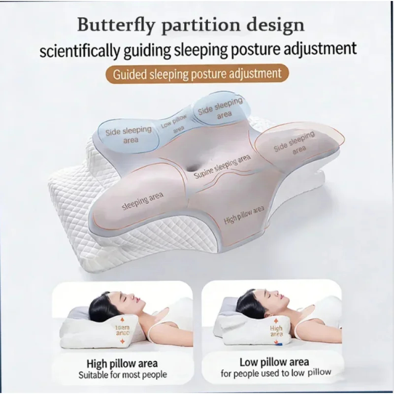 Memory Foam Orthopedic Pillow Neck Pain - Bantal Tidur Cervical Memory Foam Bernapas