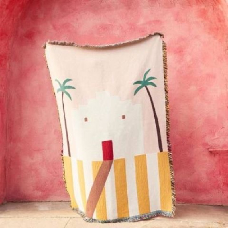 Boho Throw Blanket Fringe - Tekstil City Ins selimut pola rumah