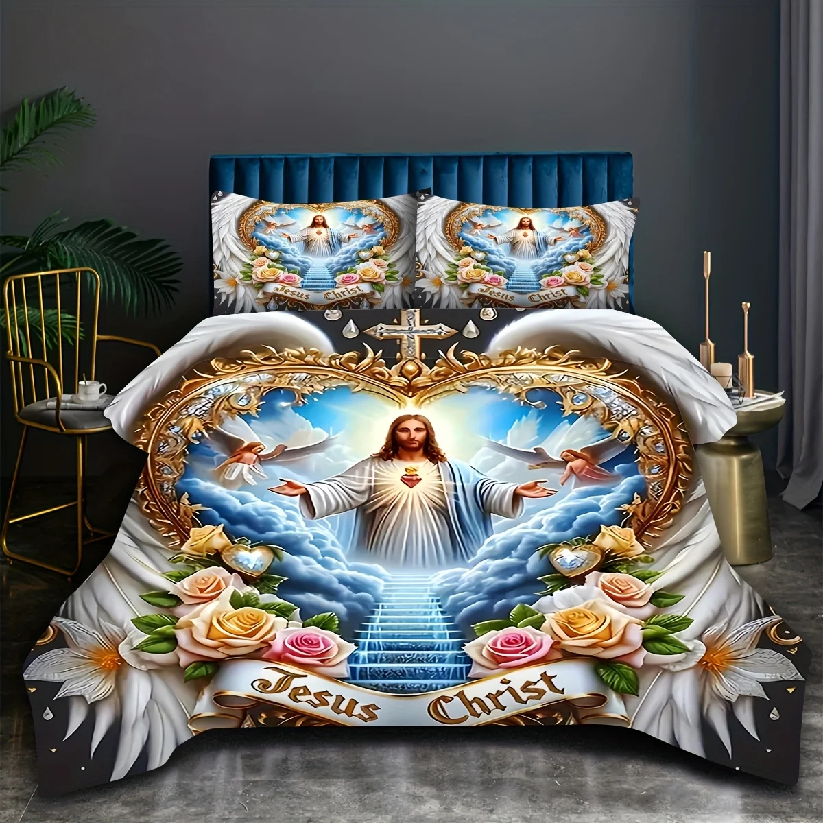 Set Sprei Cetak Digital Sayap  - Duvet Cover Sets With Zipper ulasan dan harga