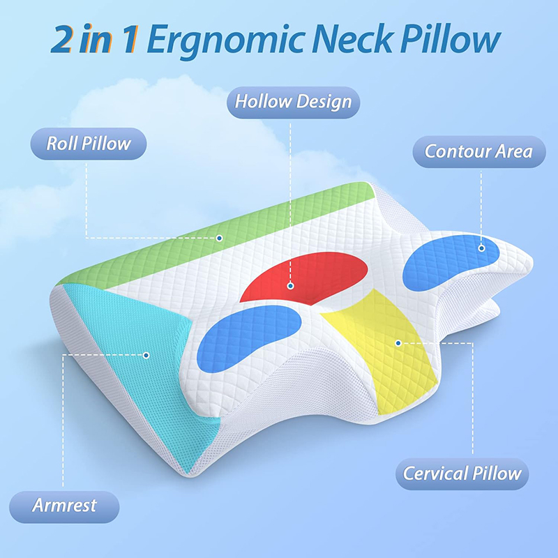 Bantal Leher Busa Memori Baru  - Anti Snore Contour Pillow ulasan dan harga