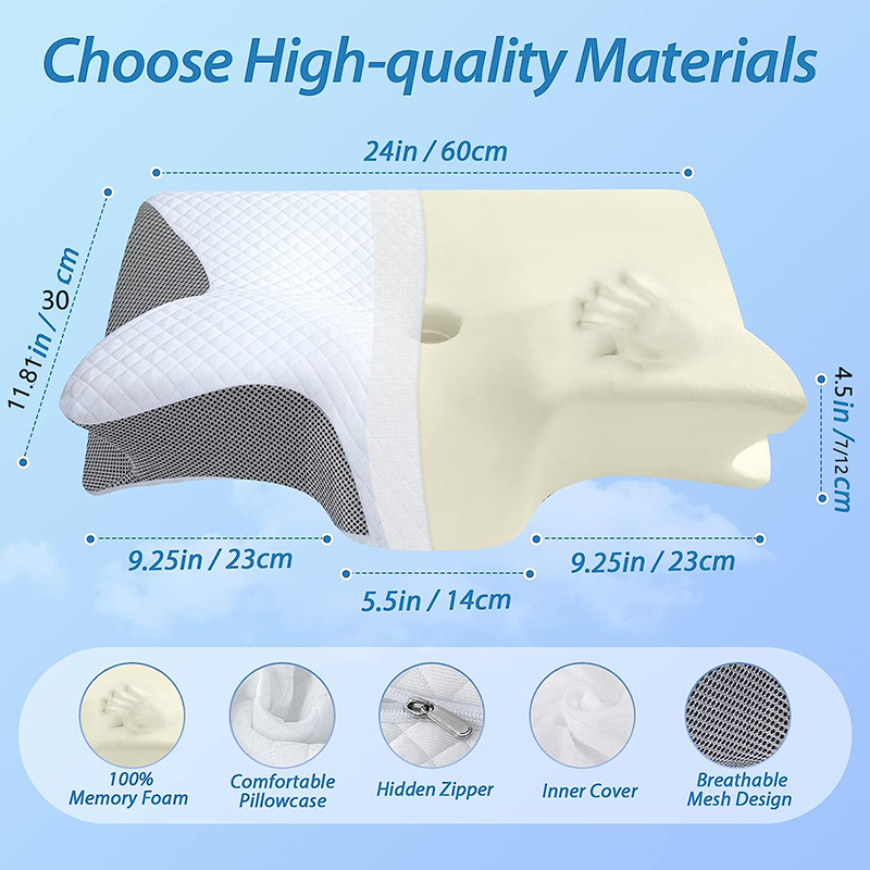 Bantal Leher Busa Memori Baru  - Anti Snore Contour Pillow ulasan dan harga