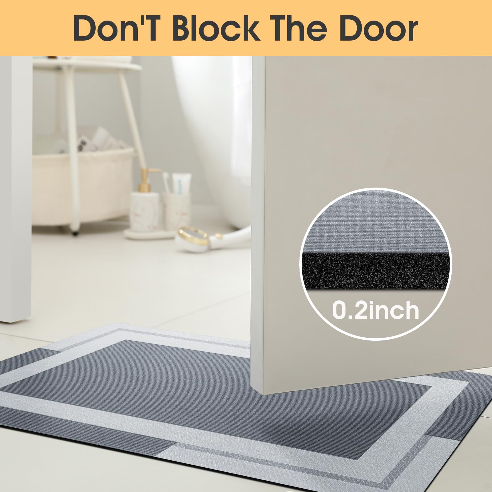 VIKAMA Karpet Kamar Mandi deng - Quick Dry Diatomite Bath Mat ulasan dan harga
