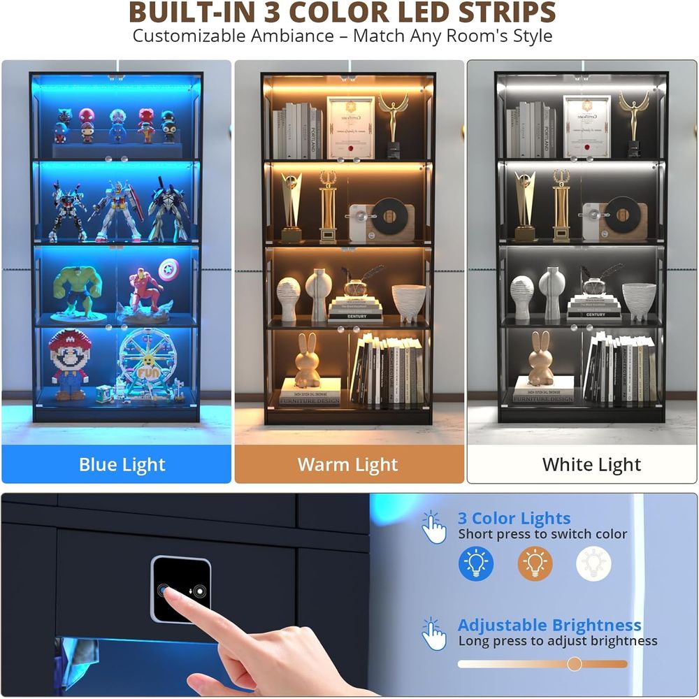 Lemari Pajangan Pintu Kaca 65, - Storage & Organization ulasan dan harga