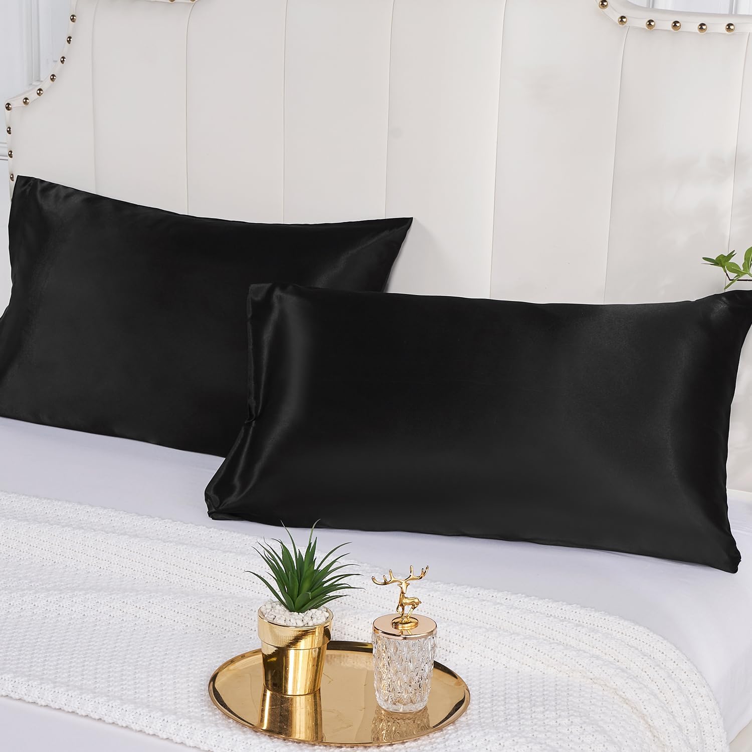 2 pak sarung bantal Satin untu - Satin Silk Pillowcase Hair Skin ulasan dan harga