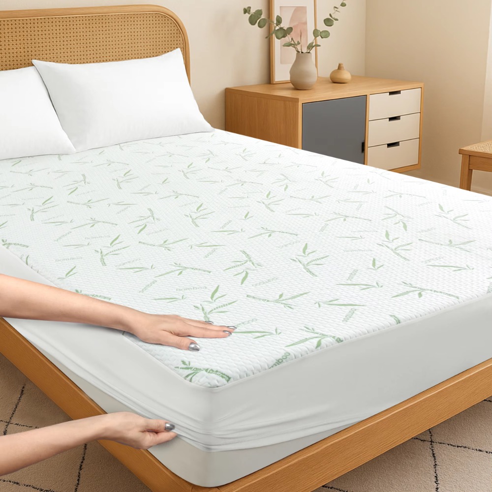 Pelindung Kasur Serat Bambu Ta - Waterproof Mattress Protector Breathable ulasan dan harga