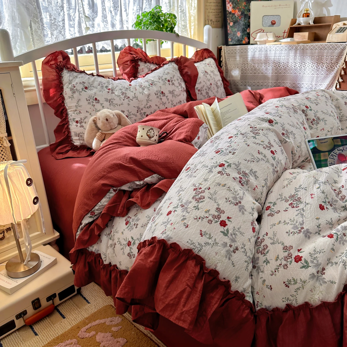 Set Sprei Estetika Vintage Pra - Aesthetic Floral Duvet Cover ulasan dan harga
