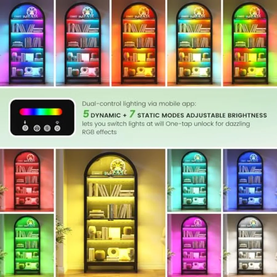 Lemari pajangan dengan kaca le - Lighting ulasan dan harga