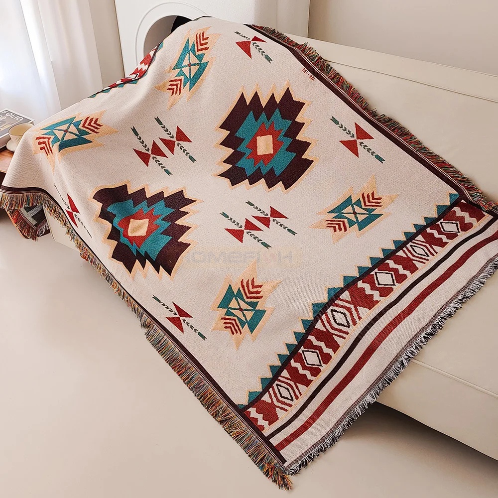 Selimut Aztec Ukuran Besar Gay - Boho Throw Blanket Fringe ulasan dan harga