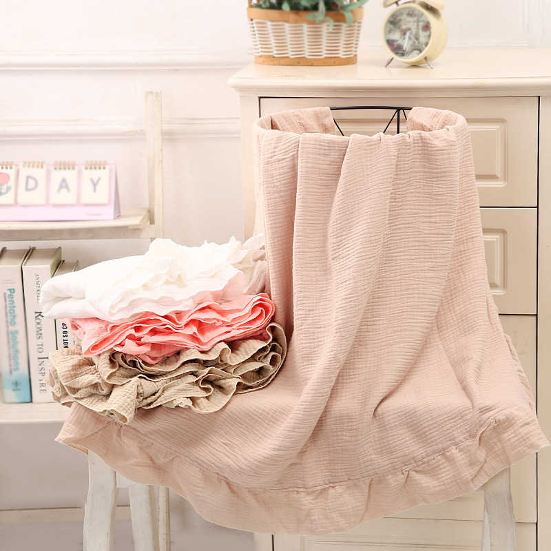 Selimut Muslin Berumbai 100% K - Muslin Cotton Bedspread ulasan dan harga