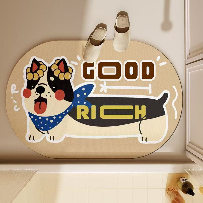 Keset Kamar Mandi Anjing Dachs - Quick Dry Diatomite Bath Mat ulasan dan harga