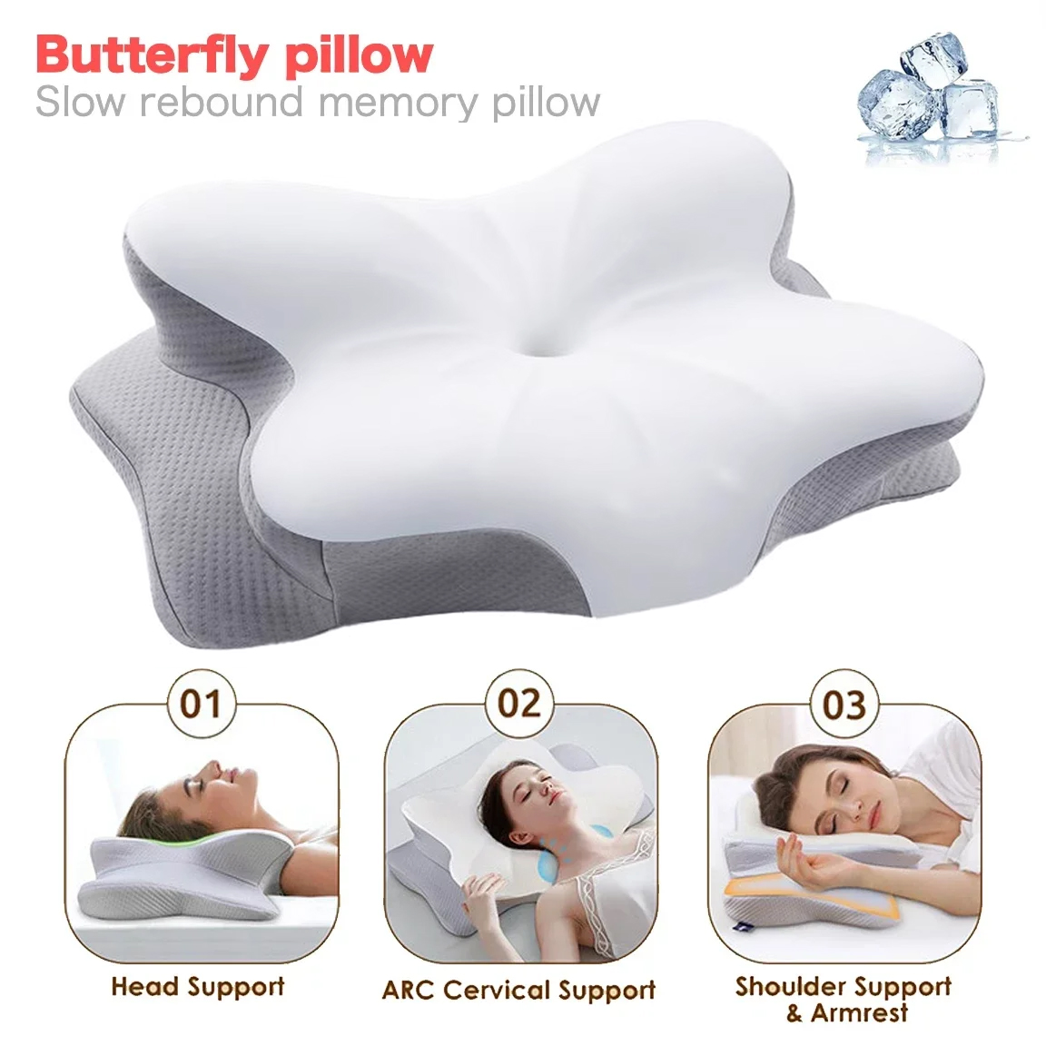 Bantal Busa Memori Ortopedi Er - Memory Foam Orthopedic Pillow Neck Pain ulasan dan harga