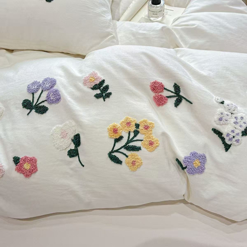 Sarung Selimut Bordir Motif Bu - Aesthetic Floral Duvet Cover ulasan dan harga
