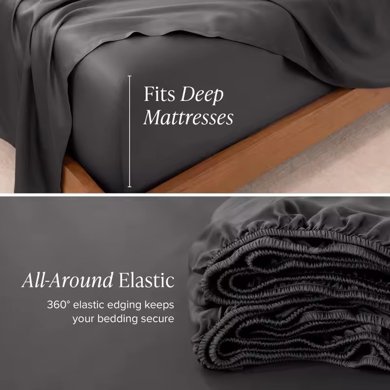 1 Buah Seprai Pendingin Musim  - Fitted Bed Sheets Deep Pocket ulasan dan harga