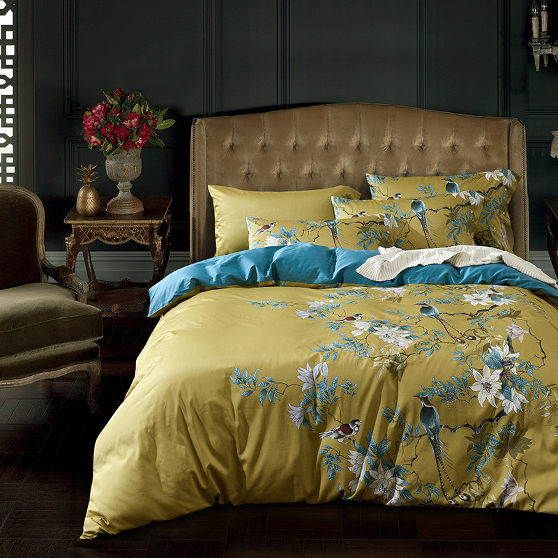 Set tempat tidur katun mewah 6 - Aesthetic Floral Duvet Cover ulasan dan harga