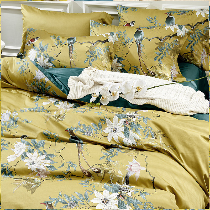 Set tempat tidur katun mewah 6 - Aesthetic Floral Duvet Cover ulasan dan harga